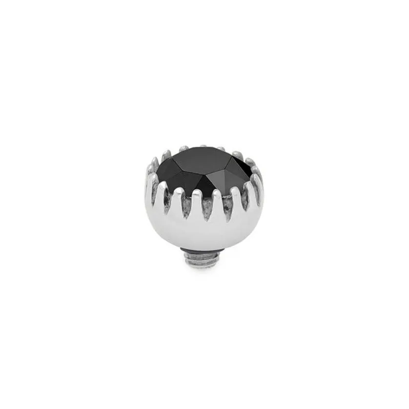 Qudo London 8mm Silver Topper -Jet