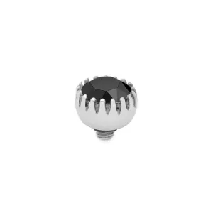 Qudo London 8mm Silver Topper -Jet