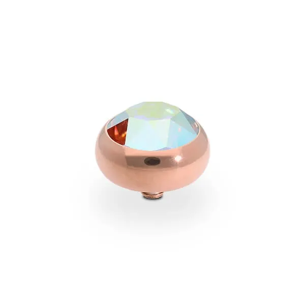 Qudo Sesto 10mm Rose Gold Topper - Crystal Aurora Boreale