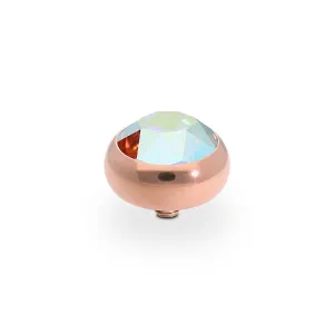 Qudo Sesto 10mm Rose Gold Topper - Crystal Aurora Boreale