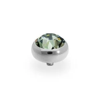 Qudo Sesto 10mm Silver Topper - Black Diamond