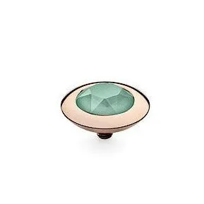 Qudo Tondo 13mm Rose Gold Topper - Mint Green