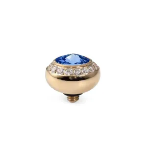 Qudo Tondo Deluxe 10mm Gold Topper - Sapphire