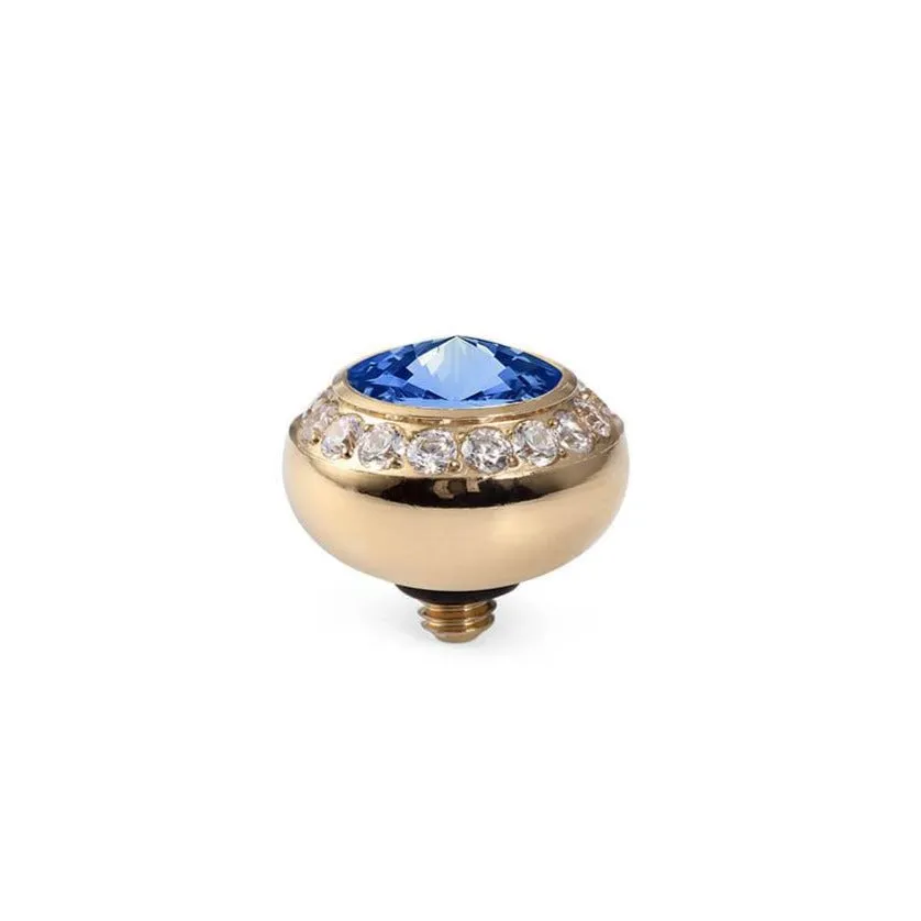 Qudo Tondo Deluxe 10mm Gold Topper - Sapphire