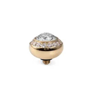 Qudo Tondo Deluxe 10mm Gold Topper - Silver Patina