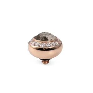 Qudo Tondo Deluxe 10mm Rose Gold Topper - Black Patina