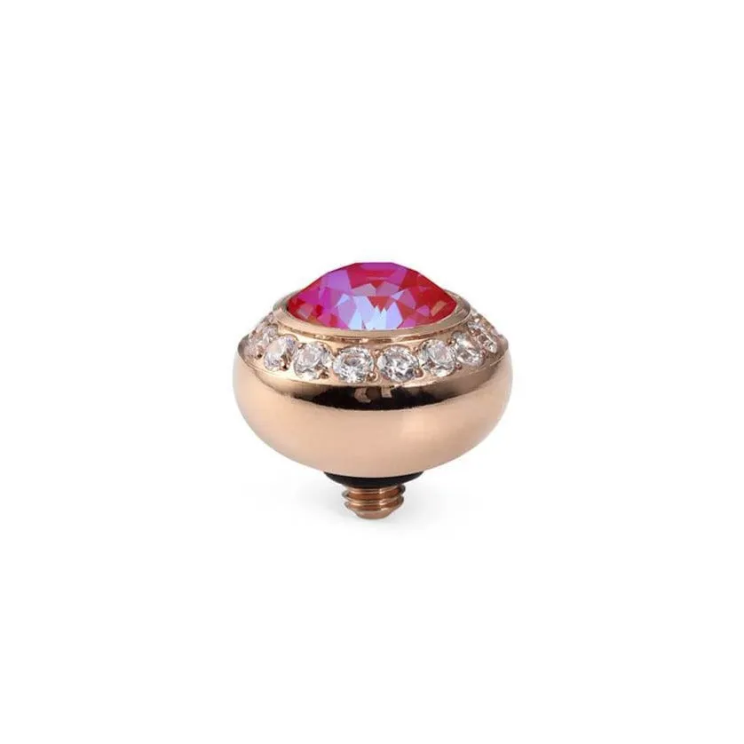 Qudo Tondo Deluxe 10mm Rose Gold Topper - Royal Red Delite