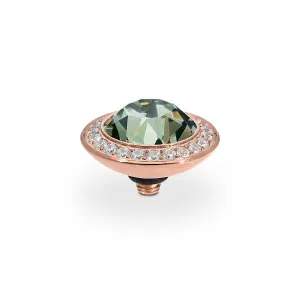 Qudo Tondo Deluxe 13mm Rose Gold Topper - Black Diamond
