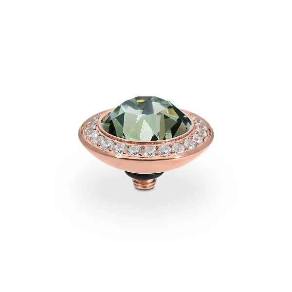 Qudo Tondo Deluxe 13mm Rose Gold Topper - Black Diamond