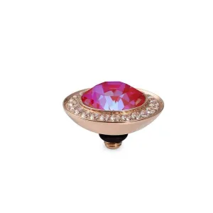Qudo Tondo Deluxe 13mm Rose Gold Topper - Royal Red Delite