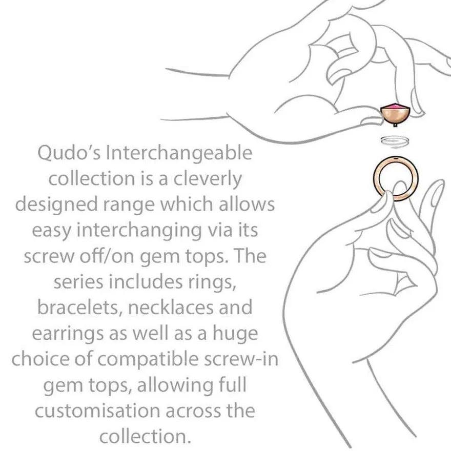 Qudo Tondo Deluxe 13mm Silver Topper - Light Siam Shimmer