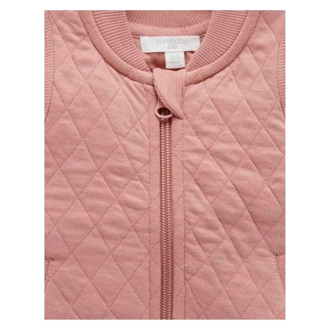 Quilted Vest - Nectarine