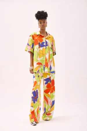 QUINN DRAWSTRING PANT- FLORAL PRINT