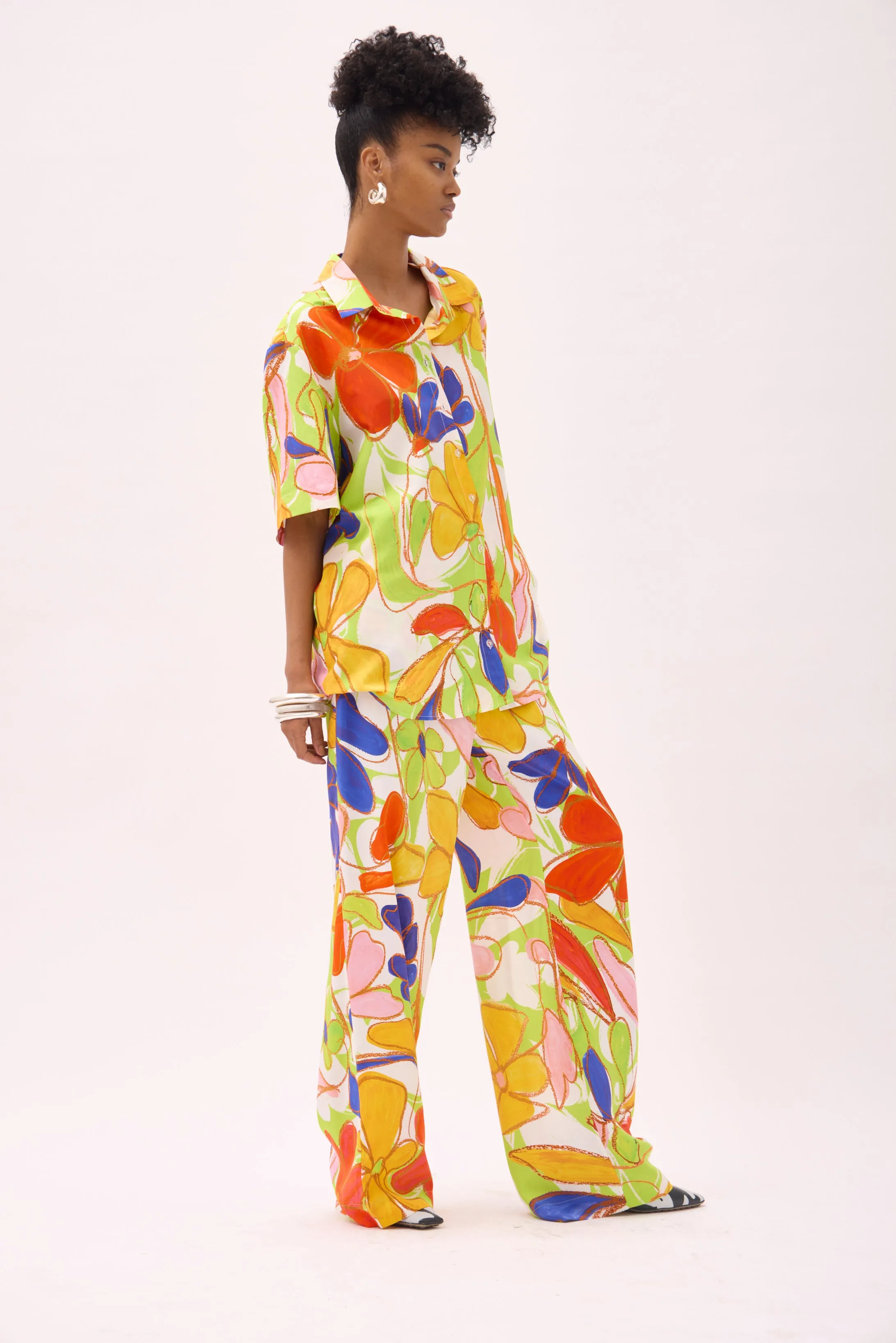 QUINN DRAWSTRING PANT- FLORAL PRINT