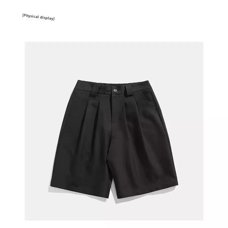 Real Shot Simple Straight Casual Suit Shorts