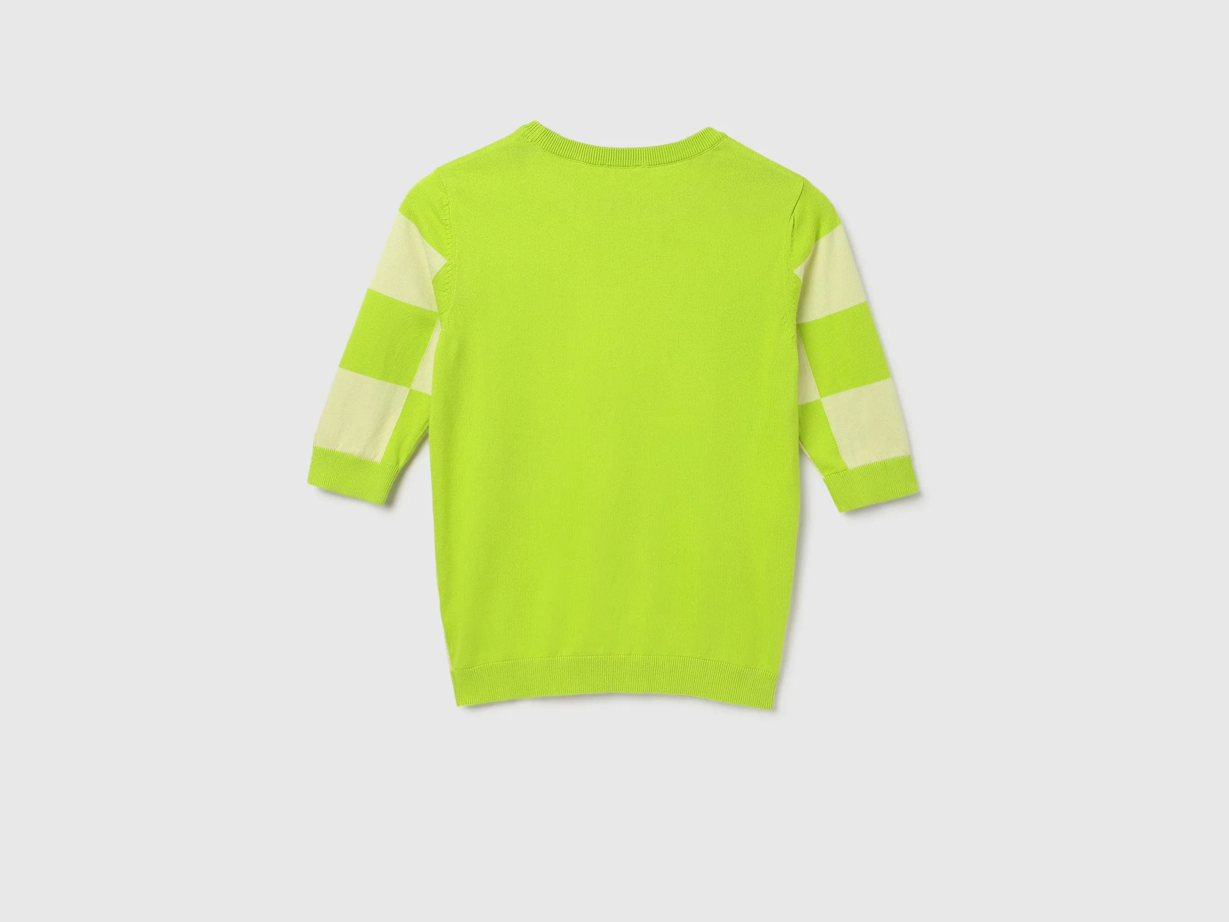Regular Fit Round Neck Colorblock Tops