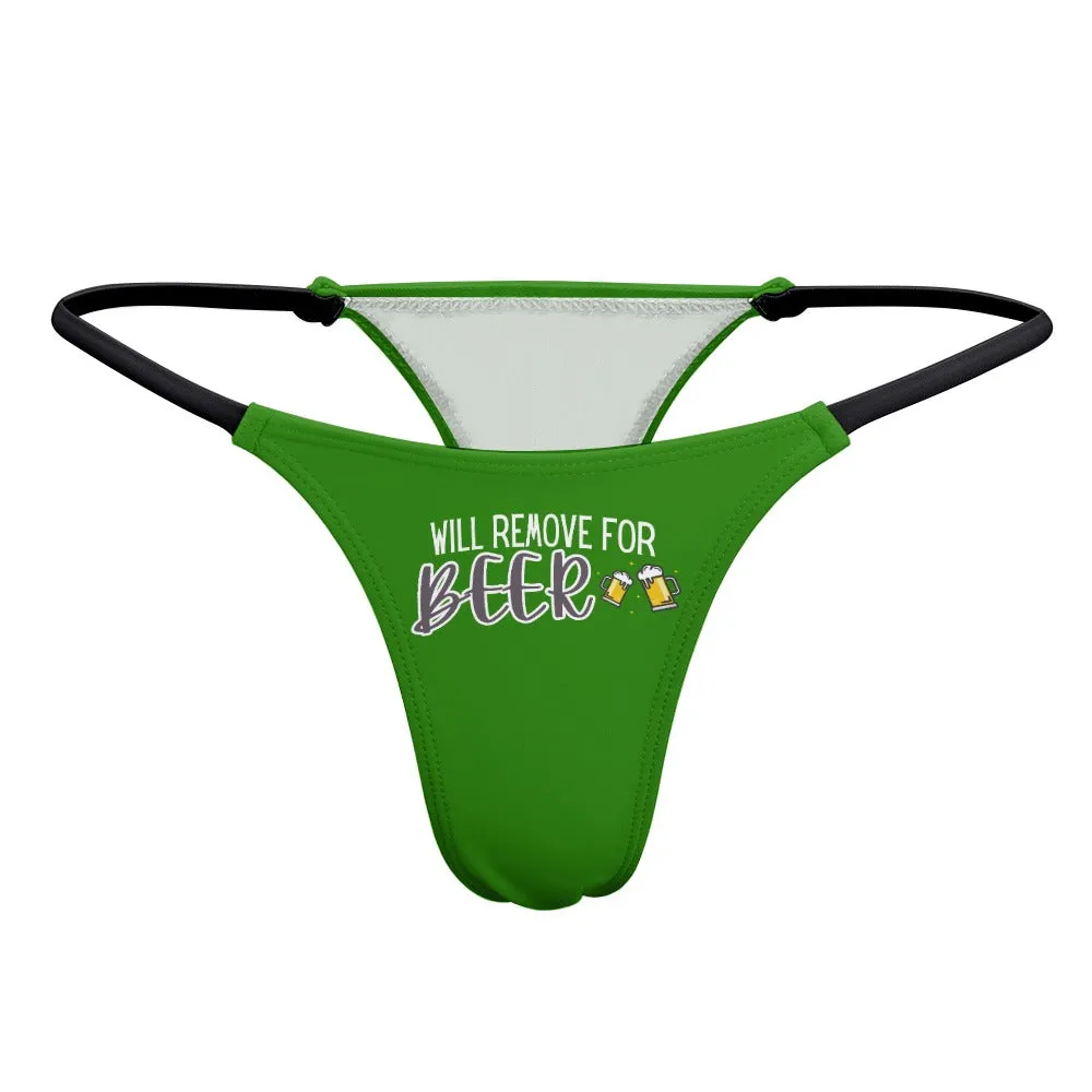 Remove for Beer Thin Thong