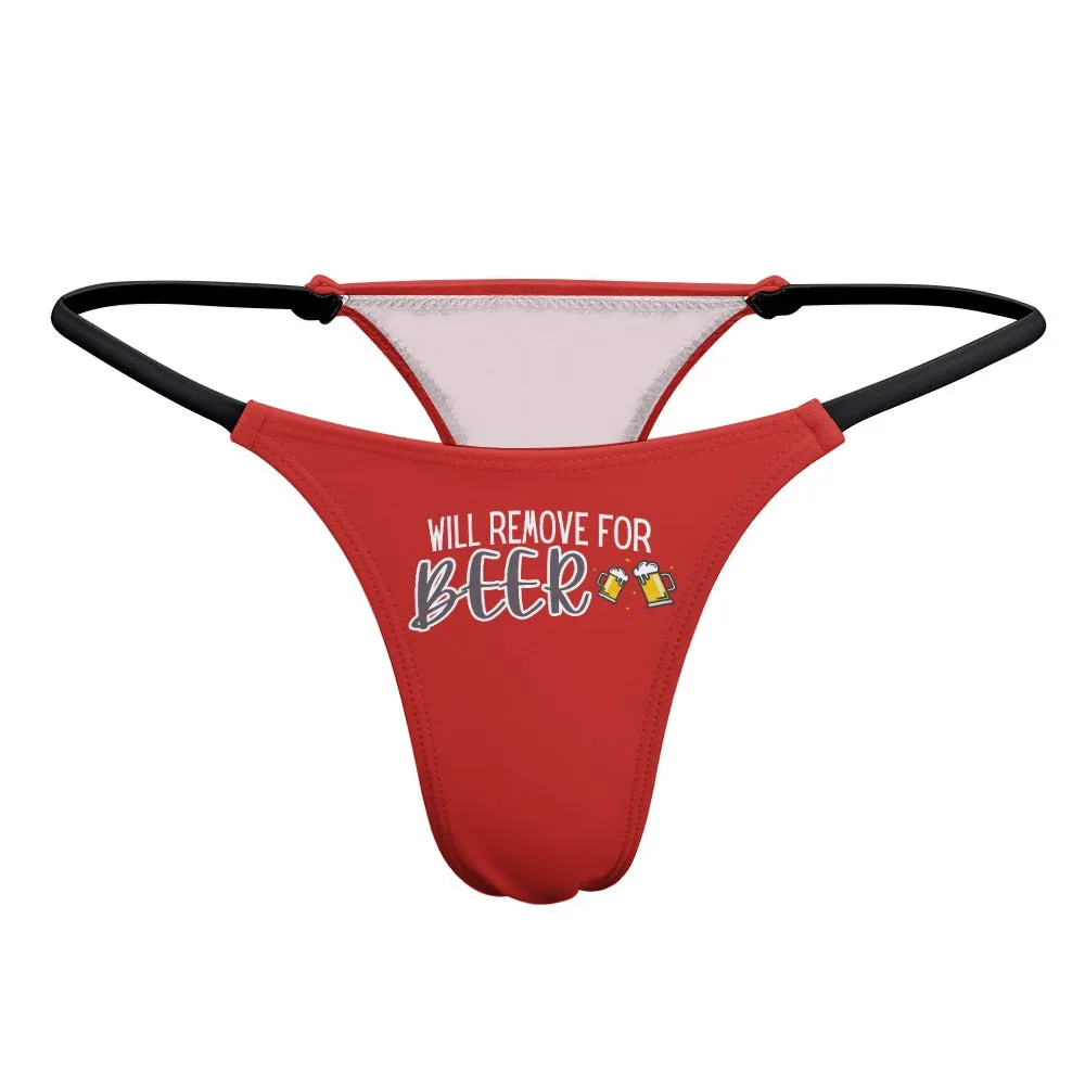Remove for Beer Thin Thong