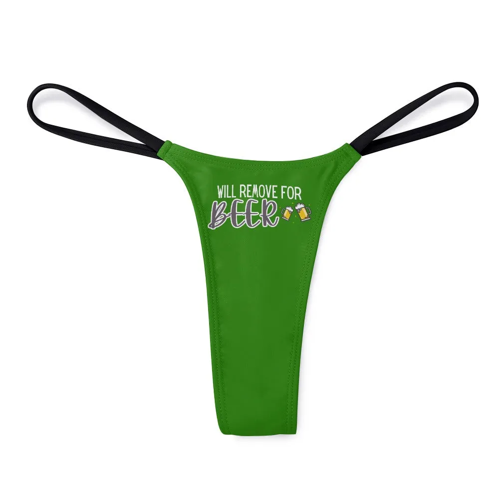 Remove for Beer Thin Thong