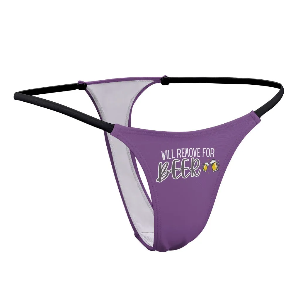 Remove for Beer Thin Thong