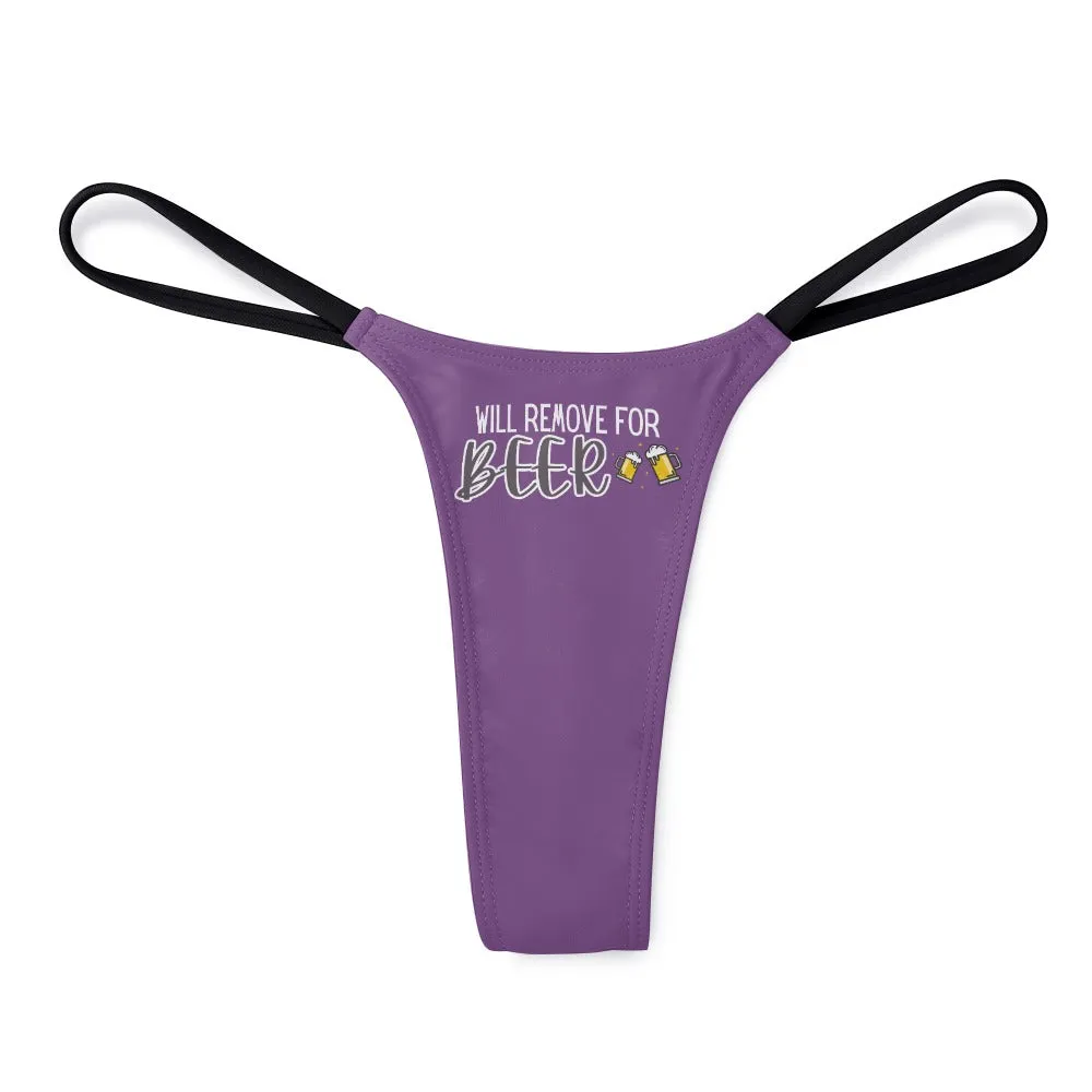 Remove for Beer Thin Thong