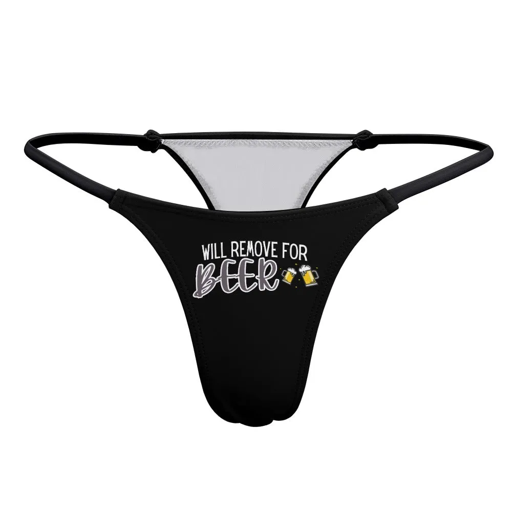 Remove for Beer Thin Thong