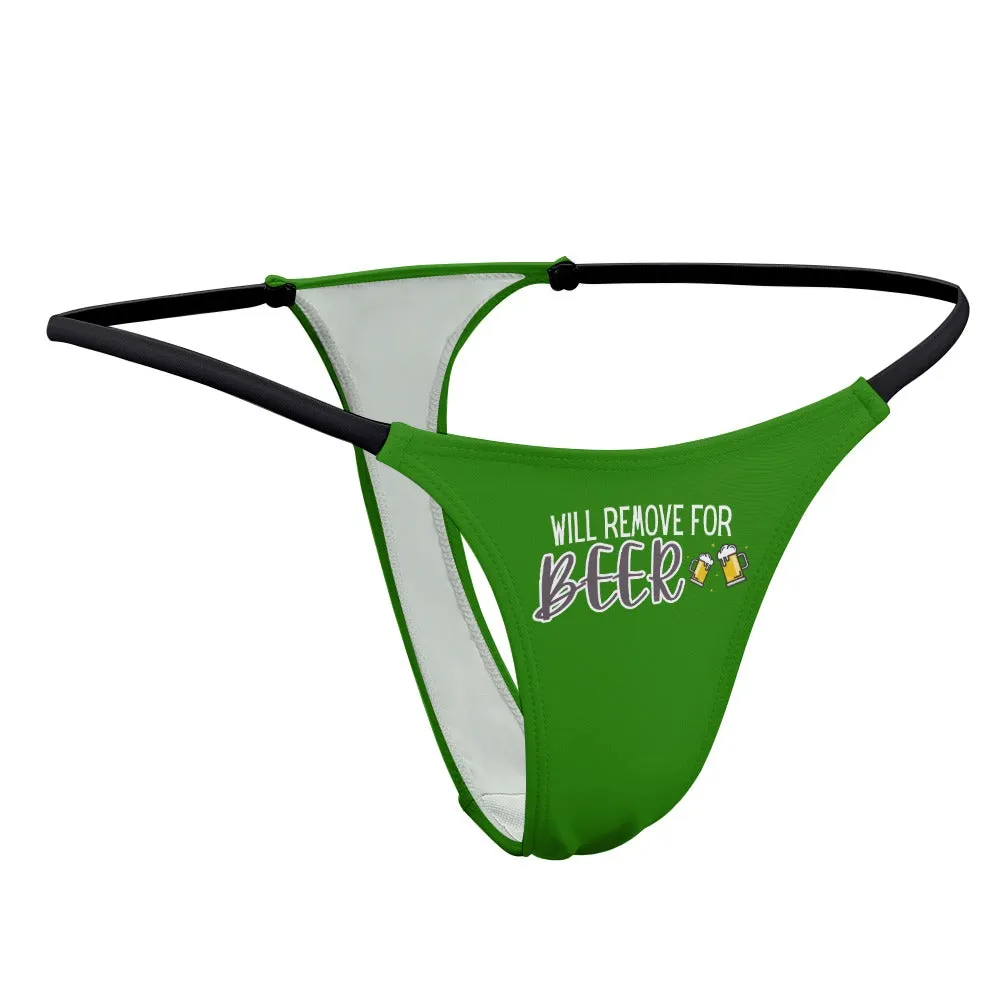 Remove for Beer Thin Thong