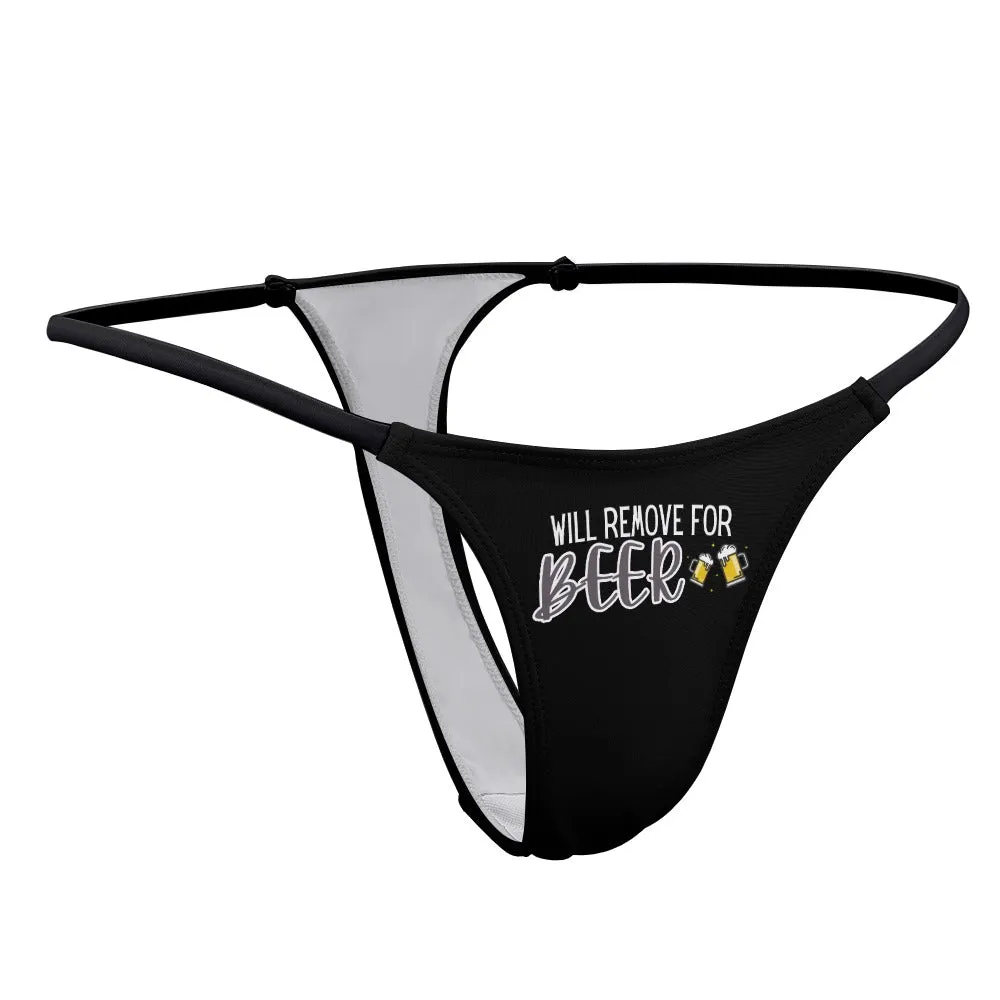 Remove for Beer Thin Thong