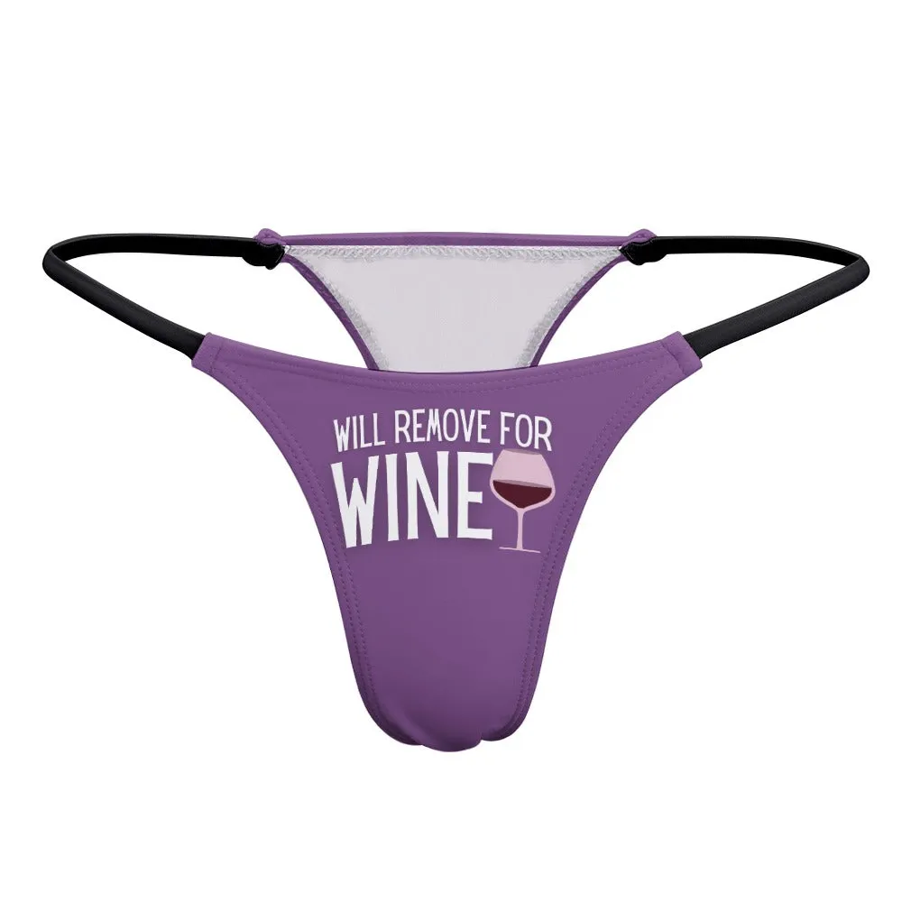 Remove for Wine Thin Thong