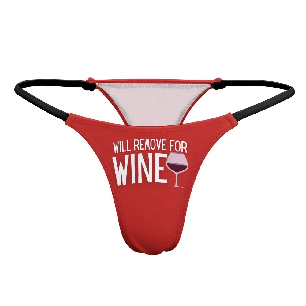 Remove for Wine Thin Thong
