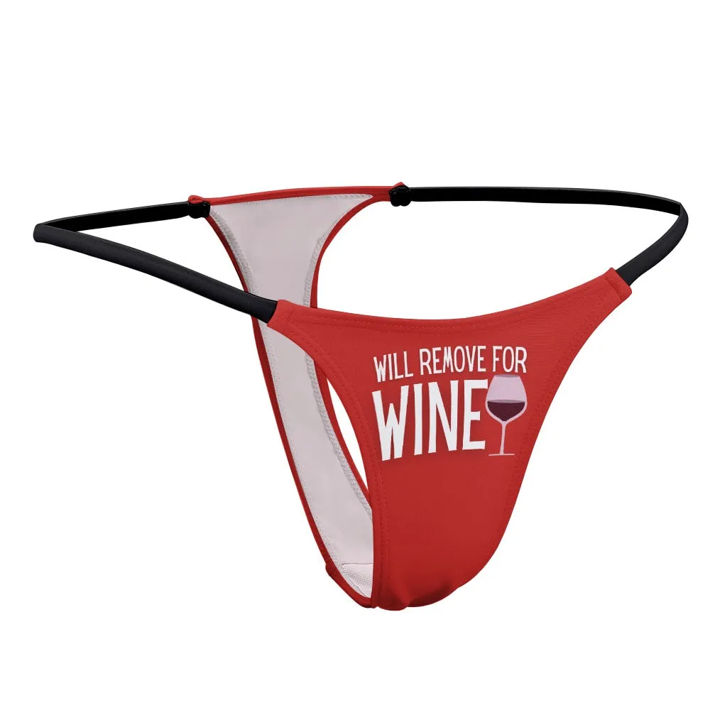 Remove for Wine Thin Thong