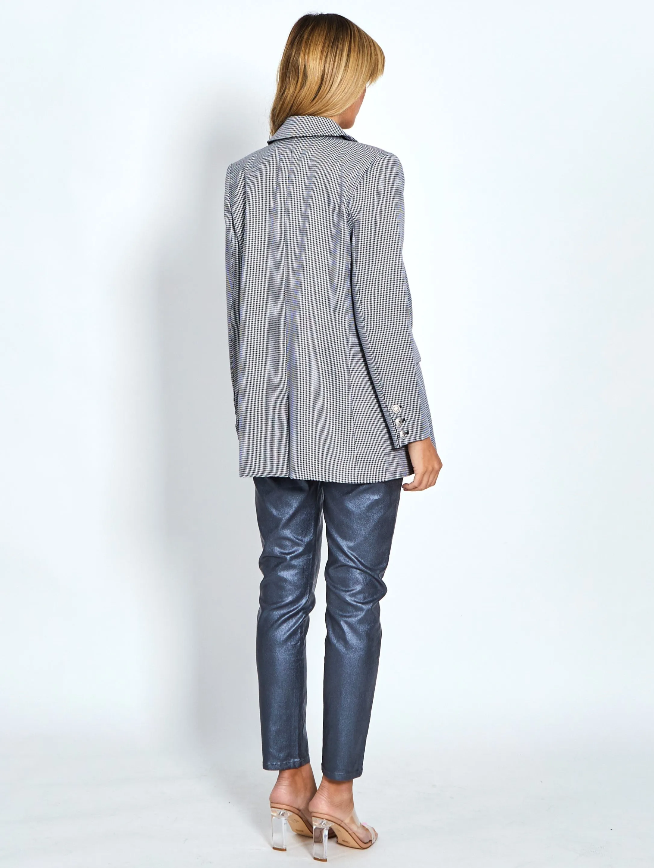 Riley Denim Joggers Wax Look - Charcoal