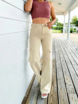 Risen High Rise Cargo Wide Pants