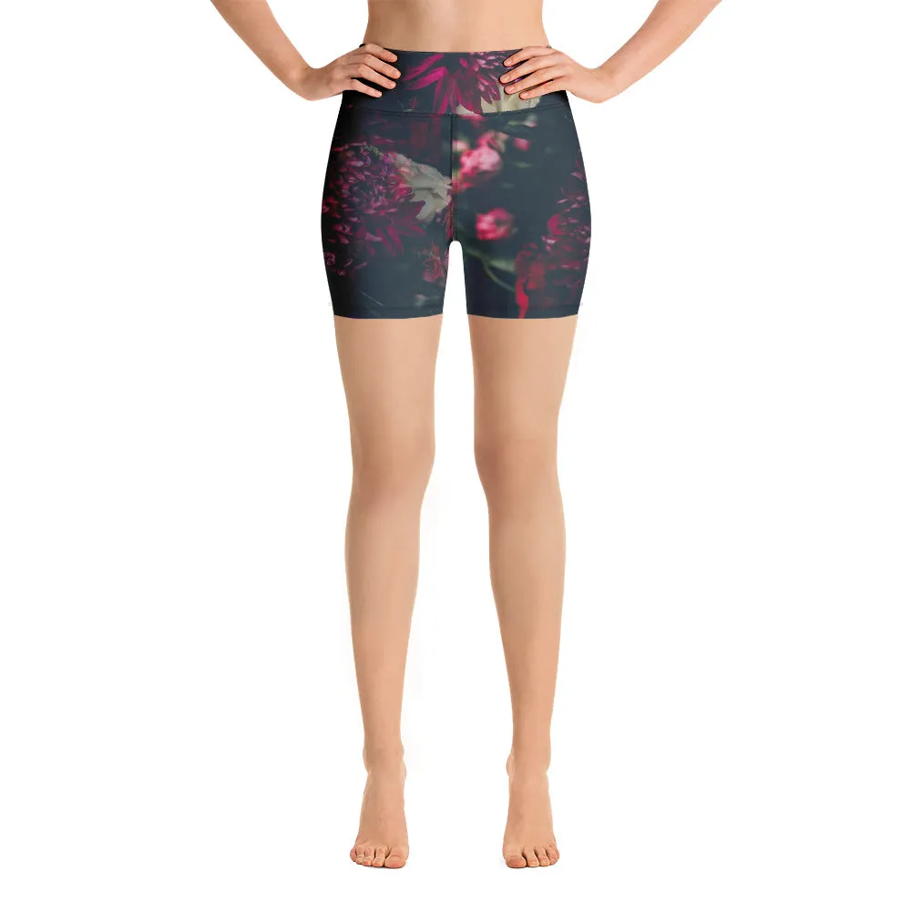 Romantic Florals Yoga Shorts