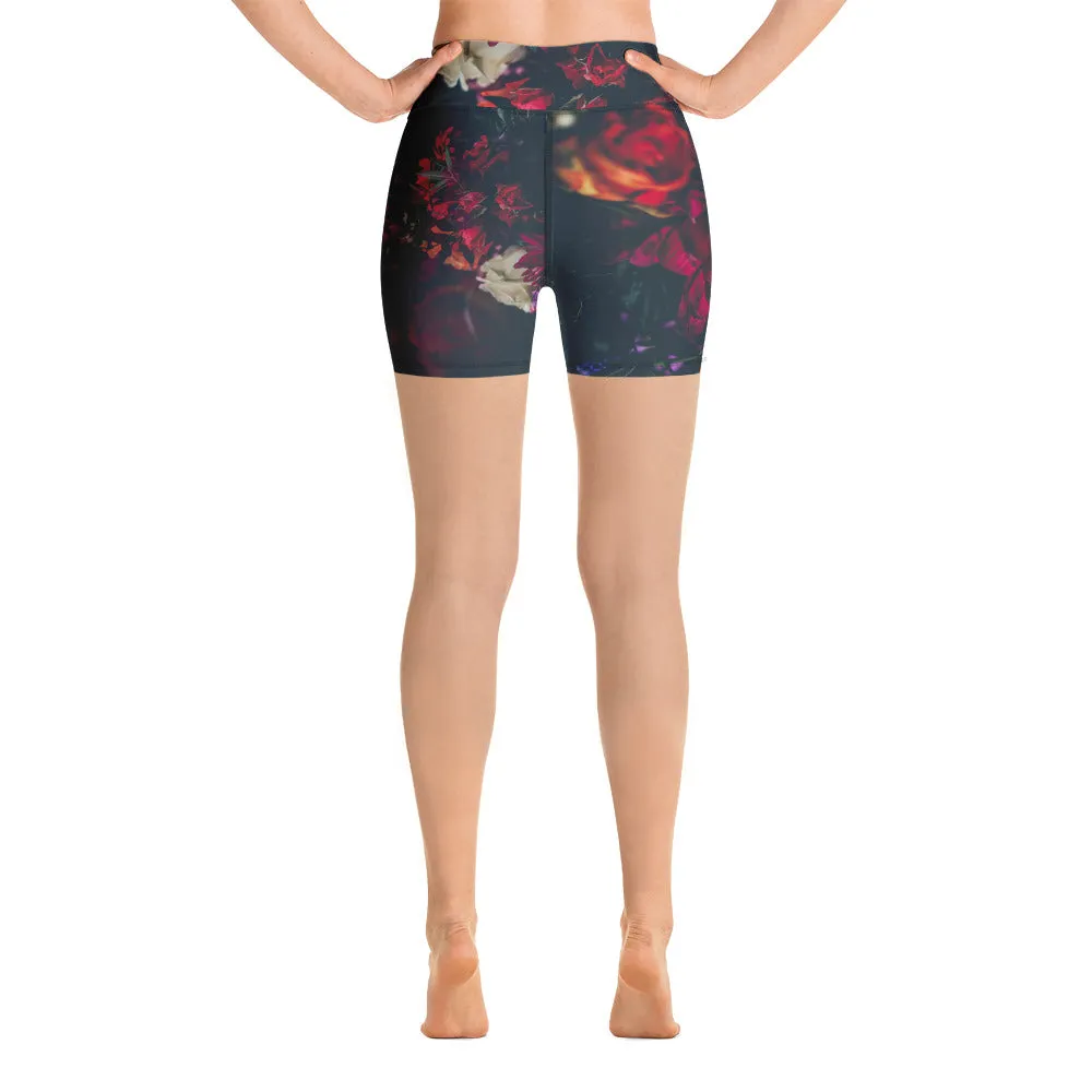 Romantic Florals Yoga Shorts