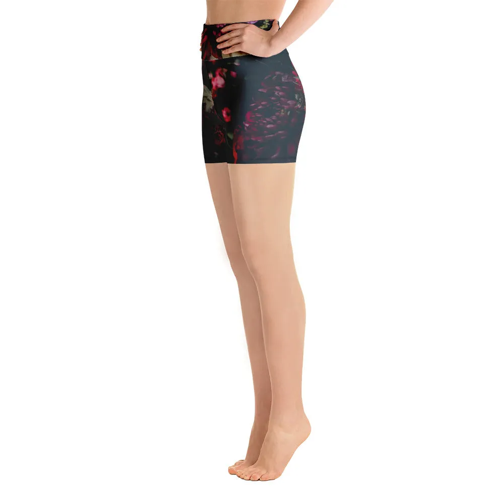 Romantic Florals Yoga Shorts