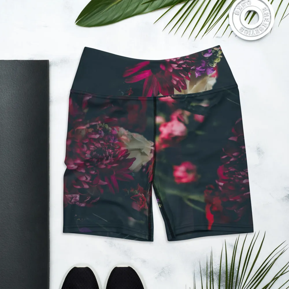 Romantic Florals Yoga Shorts