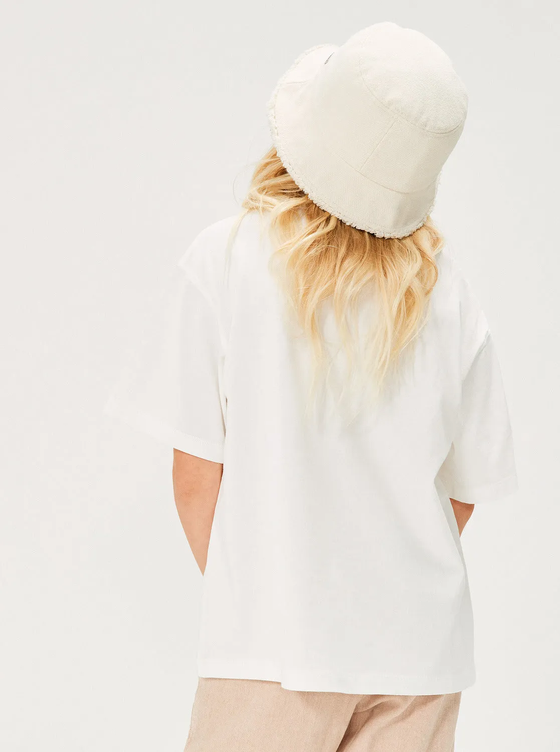 Roxy Girls Gone To California Oversize Tee - Snow White