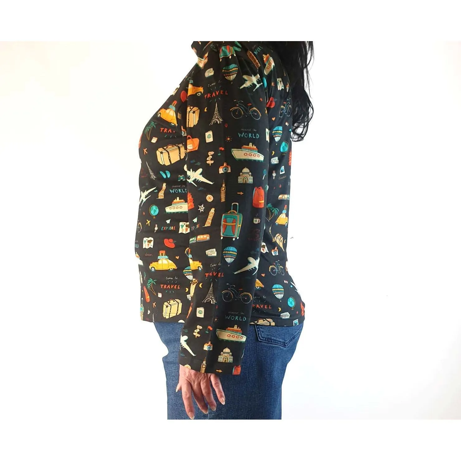 Rummage Style black print skivvy size 20