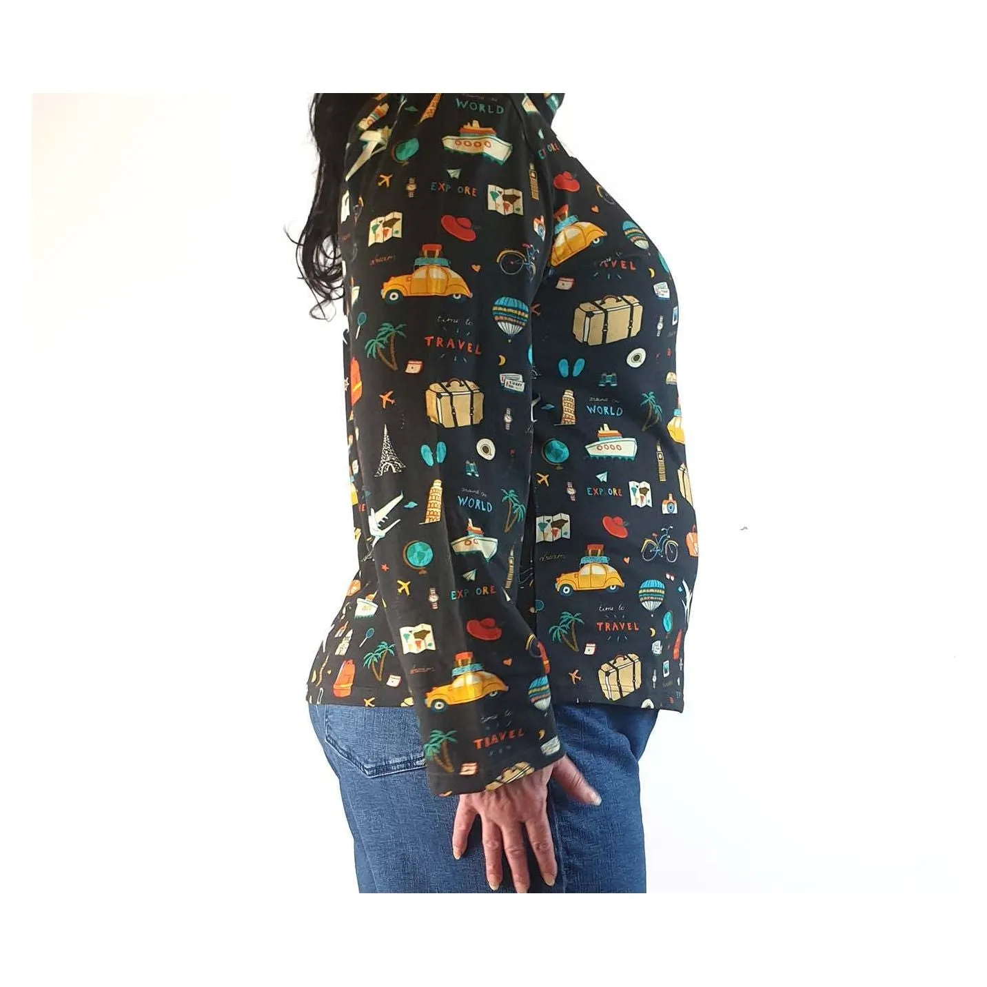 Rummage Style black print skivvy size 20