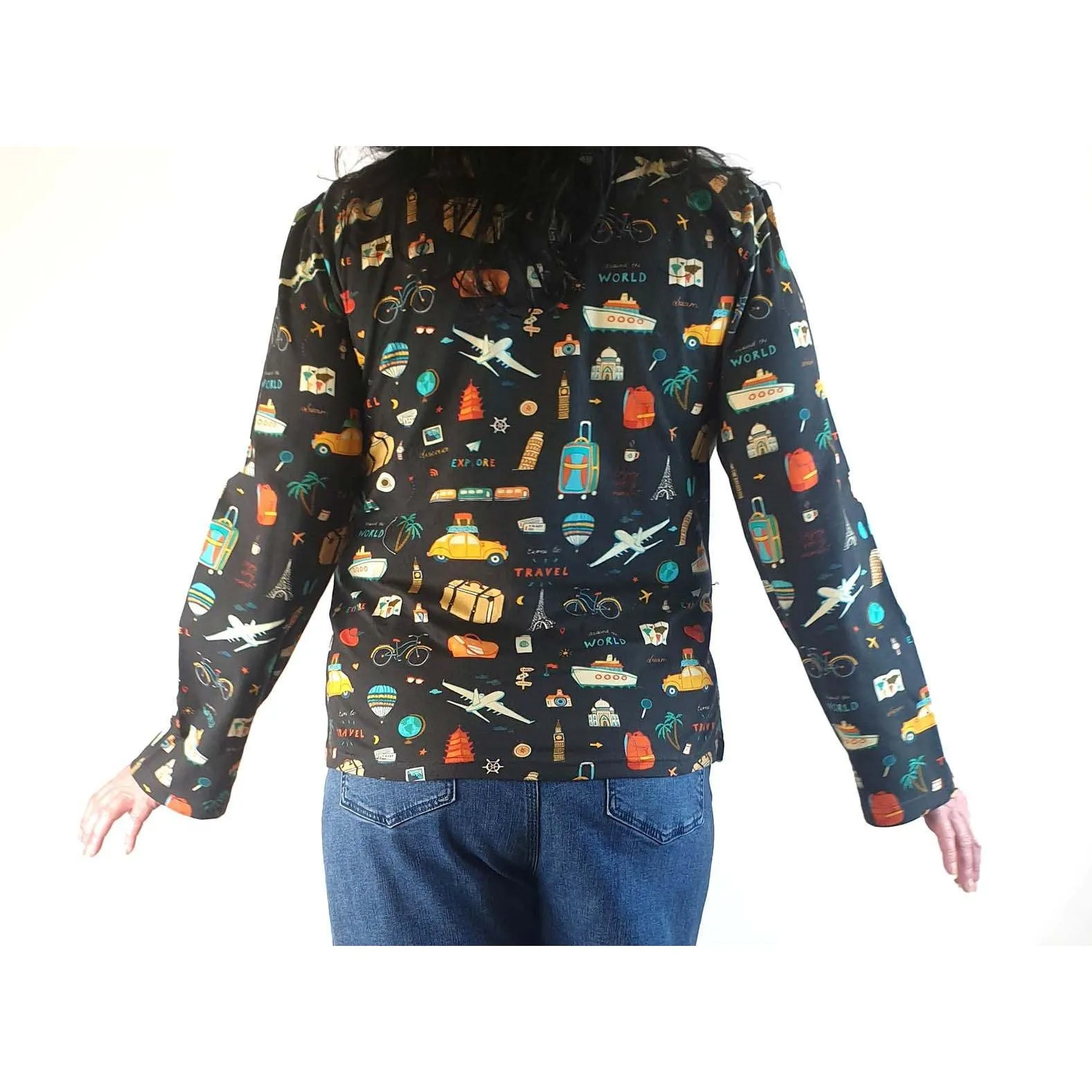 Rummage Style black print skivvy size 20