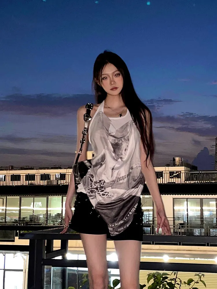 Sally Solid Color Black Denim High Waist Wide Belt Mini Shorts