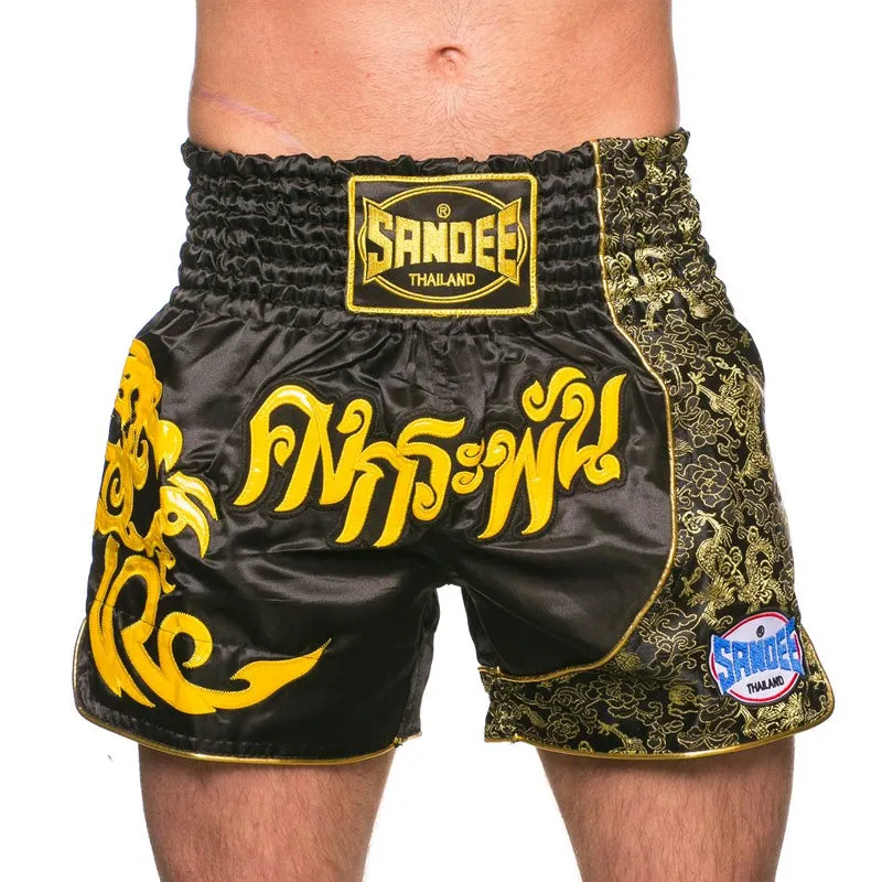 SANDEE THAI SHORTS UNBREAKABLE - BLACK/YELLOW