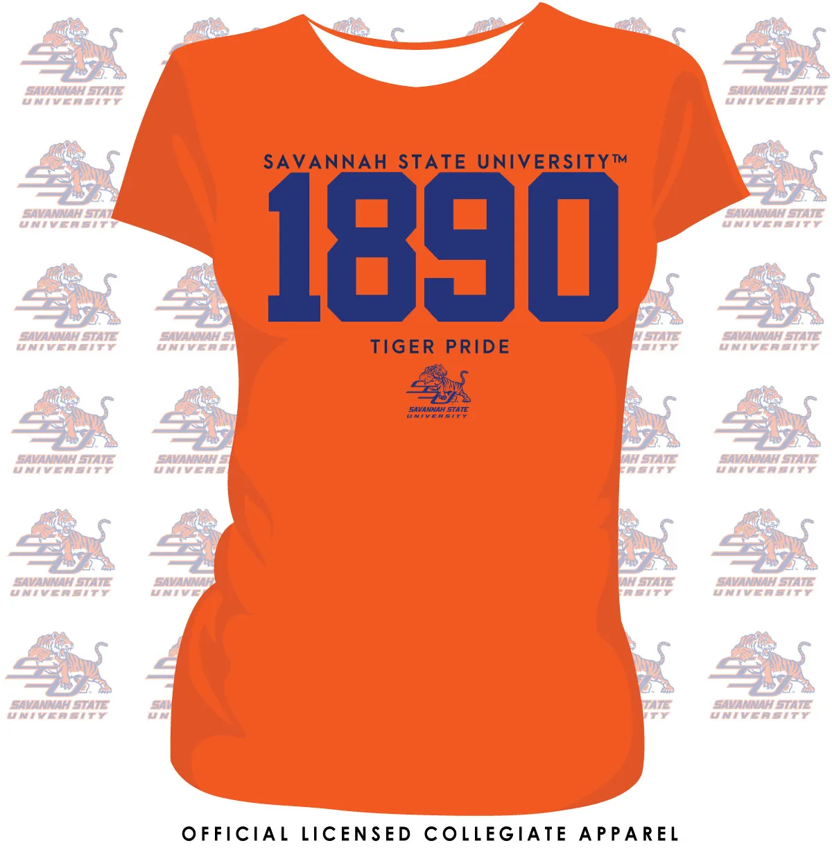 Savannah State | EST. Orange Ladies Tees -Z-