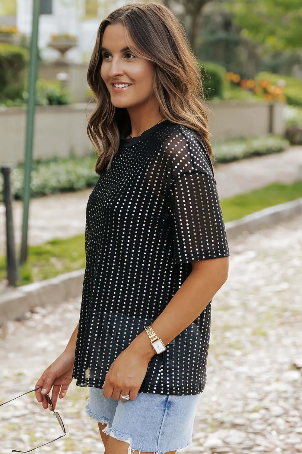 SEQUIN SMILE Top