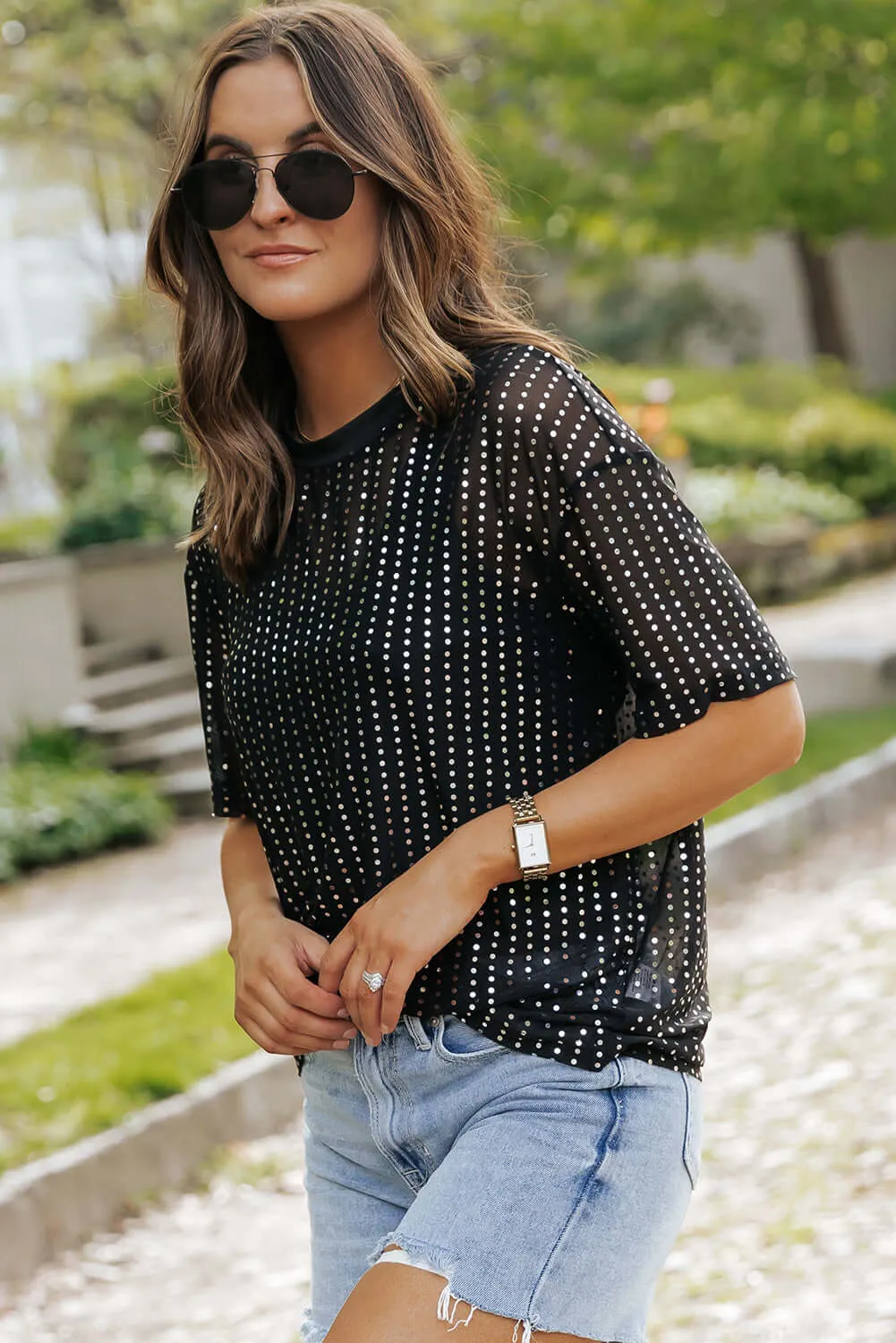 SEQUIN SMILE Top