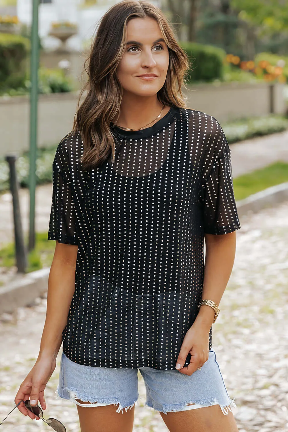SEQUIN SMILE Top