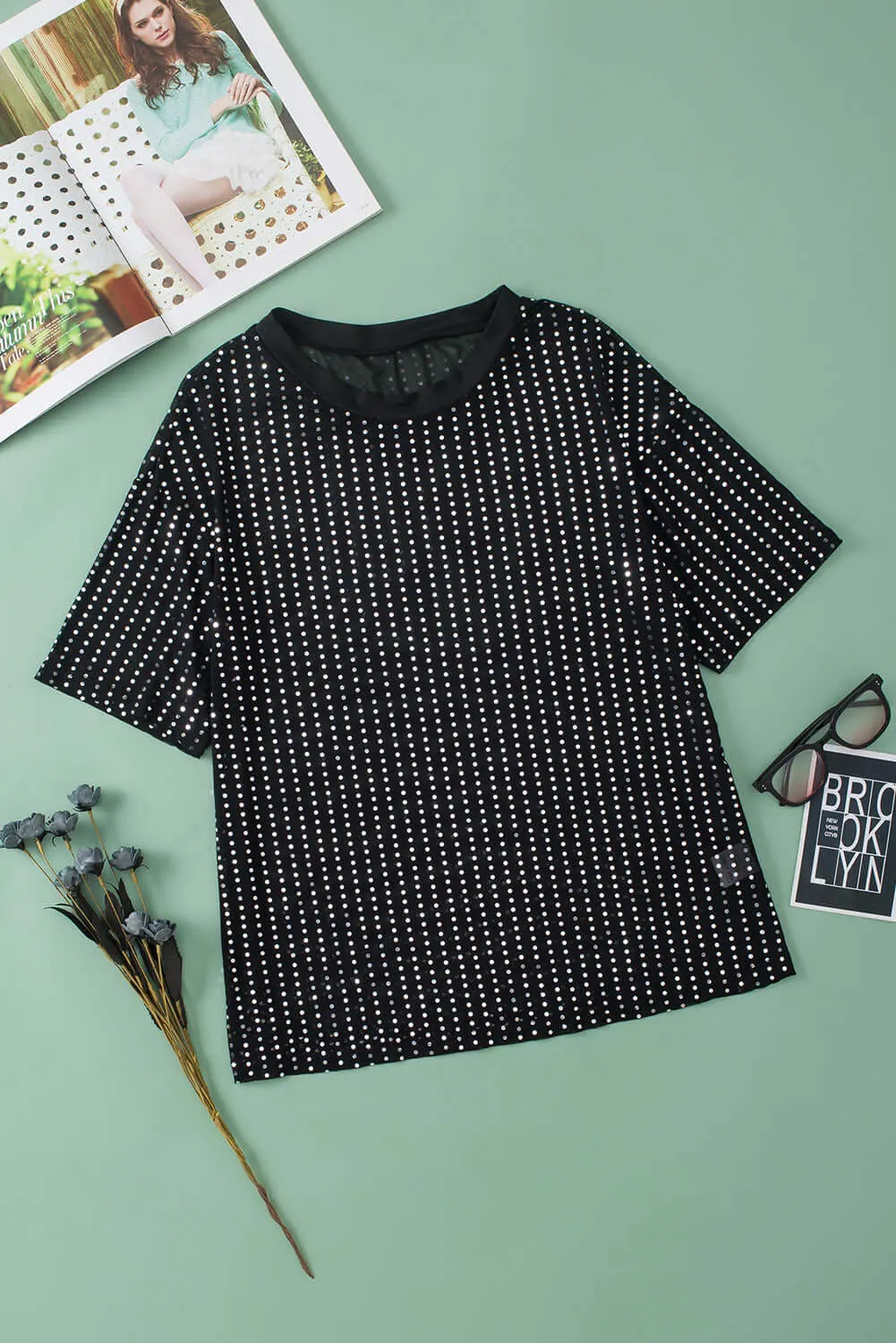 SEQUIN SMILE Top
