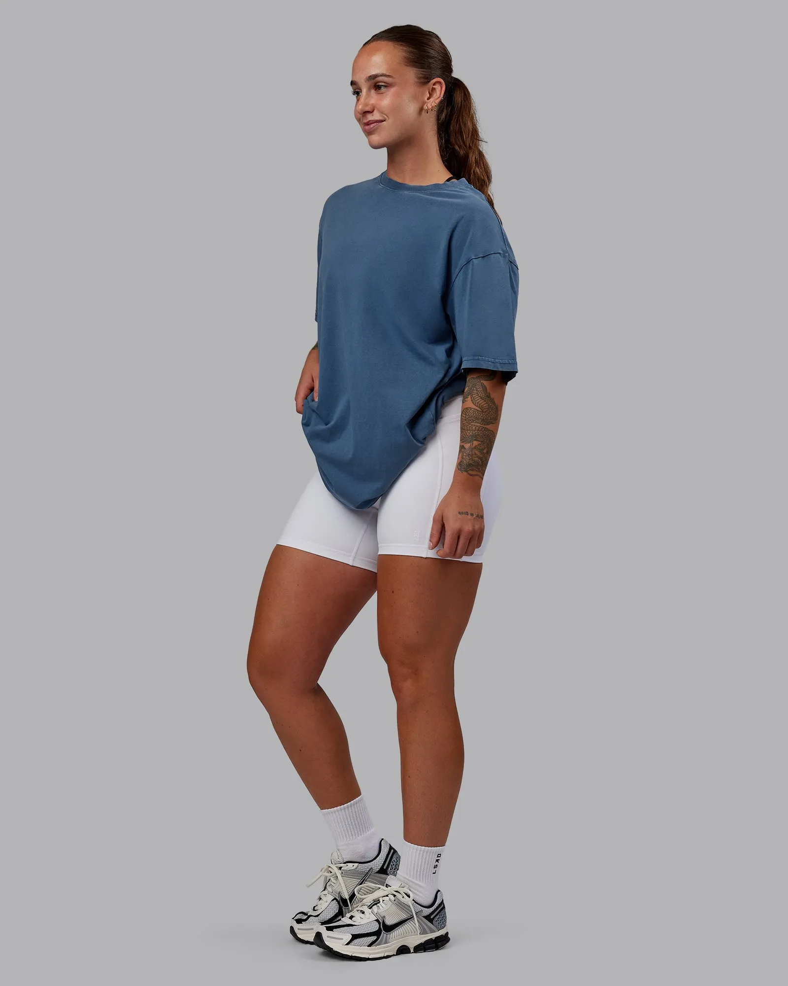 Set The Standard Washed FLXCotton Oversized Tee - Indigo
