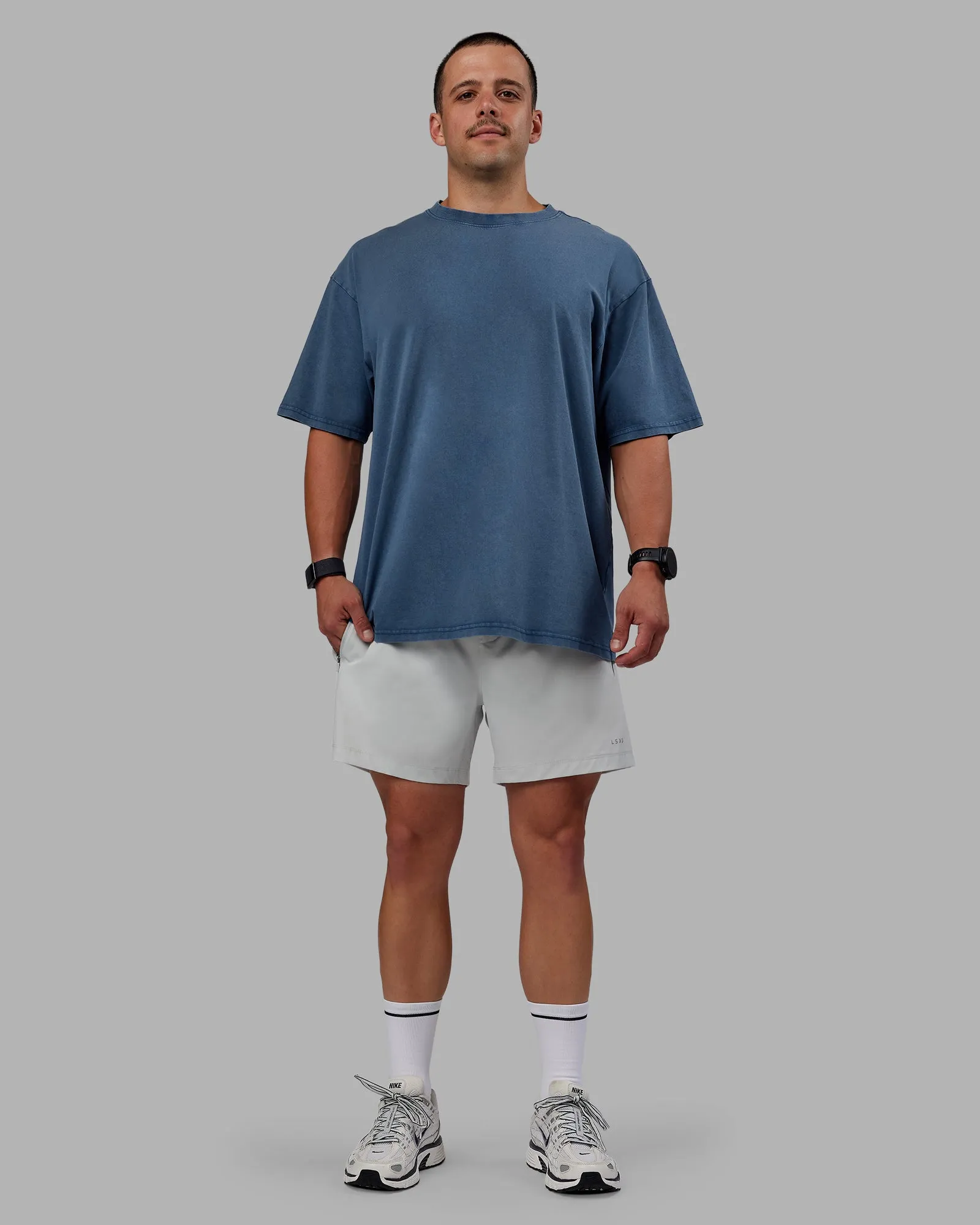 Set The Standard Washed FLXCotton Oversized Tee - Indigo